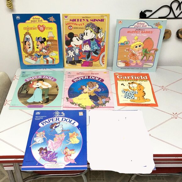 Cartoon Paper Doll Books - Minnie, Mickey, Muppet, Garfield, Princess - Unused - Picture 1 of 10